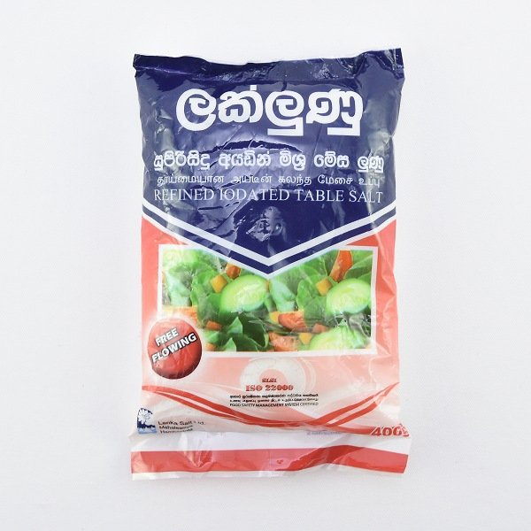 Laklunu Refined Iodated Table Salt 400g